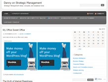 Tablet Screenshot of dannyonstrategy.wordpress.com