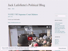 Tablet Screenshot of jacklafollette.wordpress.com