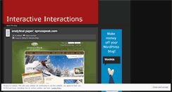 Desktop Screenshot of interactiveinteraction.wordpress.com