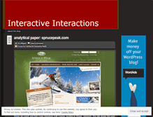 Tablet Screenshot of interactiveinteraction.wordpress.com