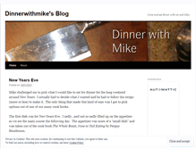 Tablet Screenshot of dinnerwithmike.wordpress.com