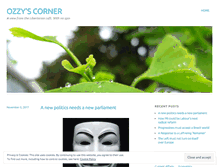 Tablet Screenshot of ozzyscorner.wordpress.com
