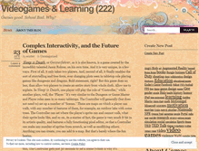 Tablet Screenshot of learningames.wordpress.com