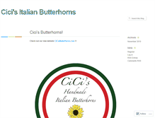 Tablet Screenshot of cicisbutterhorns.wordpress.com