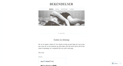 Desktop Screenshot of bekendelser.wordpress.com