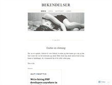 Tablet Screenshot of bekendelser.wordpress.com