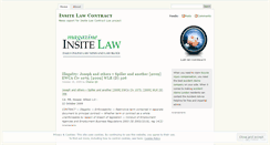 Desktop Screenshot of insitelawcontract.wordpress.com