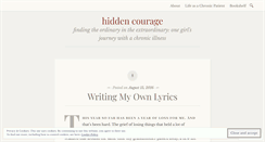 Desktop Screenshot of hiddencourage.wordpress.com