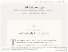 Tablet Screenshot of hiddencourage.wordpress.com