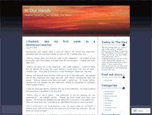 Tablet Screenshot of inourhands.wordpress.com