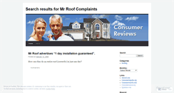 Desktop Screenshot of mrroofcomplaints.wordpress.com