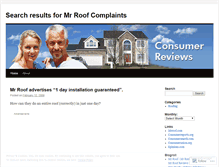 Tablet Screenshot of mrroofcomplaints.wordpress.com