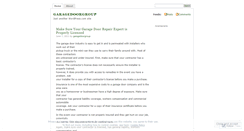 Desktop Screenshot of garagedoorgroup.wordpress.com