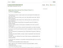 Tablet Screenshot of garagedoorgroup.wordpress.com