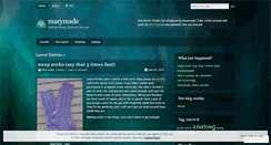 Desktop Screenshot of marymade.wordpress.com