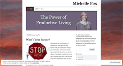 Desktop Screenshot of michellemfox.wordpress.com