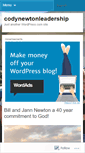 Mobile Screenshot of codynewtonleadership.wordpress.com