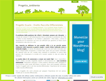 Tablet Screenshot of progettoambiente.wordpress.com