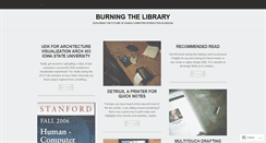 Desktop Screenshot of burningthelibrary.wordpress.com
