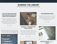 Tablet Screenshot of burningthelibrary.wordpress.com