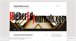 Desktop Screenshot of higheredjournals.wordpress.com