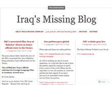 Tablet Screenshot of iraqsmissing.wordpress.com