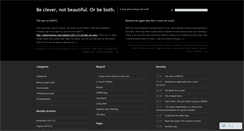 Desktop Screenshot of clevernotbeautiful.wordpress.com