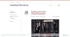 Desktop Screenshot of iwatchedthismovie.wordpress.com