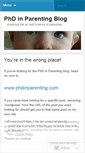 Mobile Screenshot of phdinparenting.wordpress.com