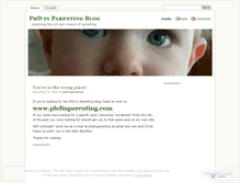 Tablet Screenshot of phdinparenting.wordpress.com