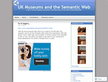 Tablet Screenshot of culturalsemanticweb.wordpress.com