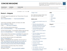 Tablet Screenshot of concisemagazine.wordpress.com