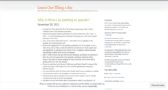 Desktop Screenshot of learnonethingaday.wordpress.com