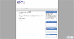 Desktop Screenshot of crownedu.wordpress.com