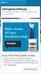Mobile Screenshot of hikingtobuildhope.wordpress.com