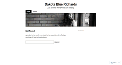 Desktop Screenshot of dakotabluerichards.wordpress.com