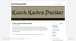 Desktop Screenshot of kutchkadvapatidar.wordpress.com