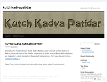 Tablet Screenshot of kutchkadvapatidar.wordpress.com