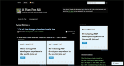 Desktop Screenshot of aplanforall.wordpress.com