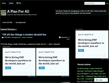 Tablet Screenshot of aplanforall.wordpress.com