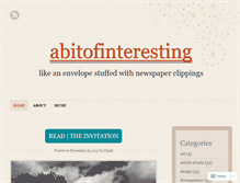 Tablet Screenshot of abitofinteresting.wordpress.com