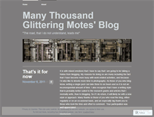 Tablet Screenshot of manythousandglitteringmotes.wordpress.com