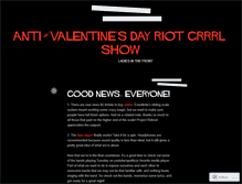 Tablet Screenshot of antivalentinesriotgrrrlshow.wordpress.com