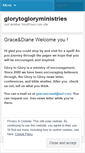Mobile Screenshot of glorytogloryministries.wordpress.com
