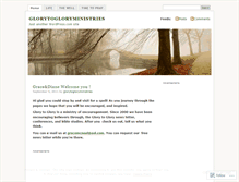 Tablet Screenshot of glorytogloryministries.wordpress.com