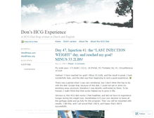 Tablet Screenshot of hcgexperience.wordpress.com