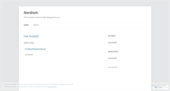 Desktop Screenshot of nerdism.wordpress.com