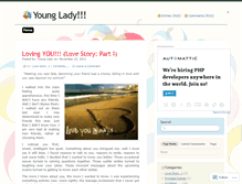 Tablet Screenshot of beingayounglady.wordpress.com