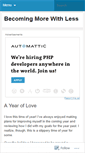 Mobile Screenshot of becomingmorewithless.wordpress.com