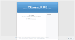 Desktop Screenshot of doctorjbinder.wordpress.com
